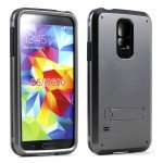 Wholesale Samsung Galaxy S5 Strong Armor Hybrid with Stand (Space Gray)